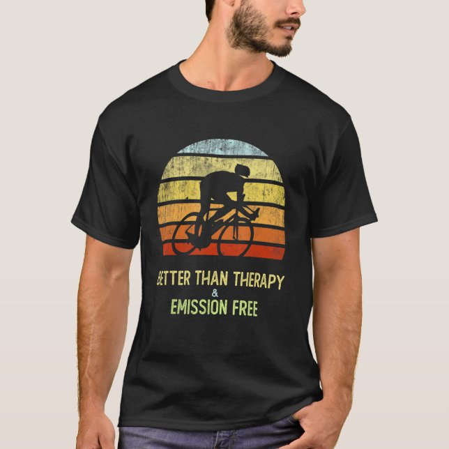 Camiseta Ciclismo Melhor Que Terapia Ande Sua Bike Emissio (Frente)