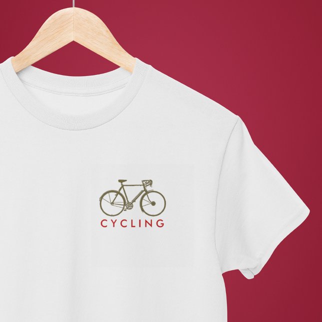 Camiseta Ciclismo. Na moda de bicicleta simples (Criador carregado)