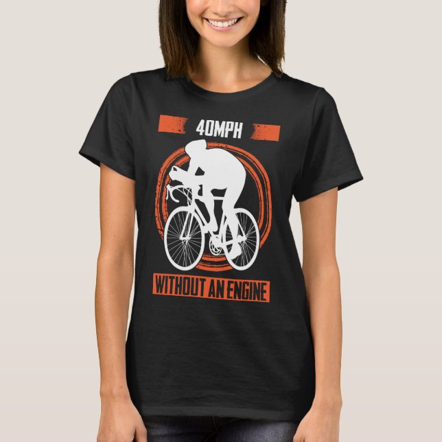Camiseta Ciclista Bicicleta Andando Rápido Distante (Frente)