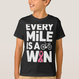 Camiseta Ciclista conscientização do câncer de mama andando