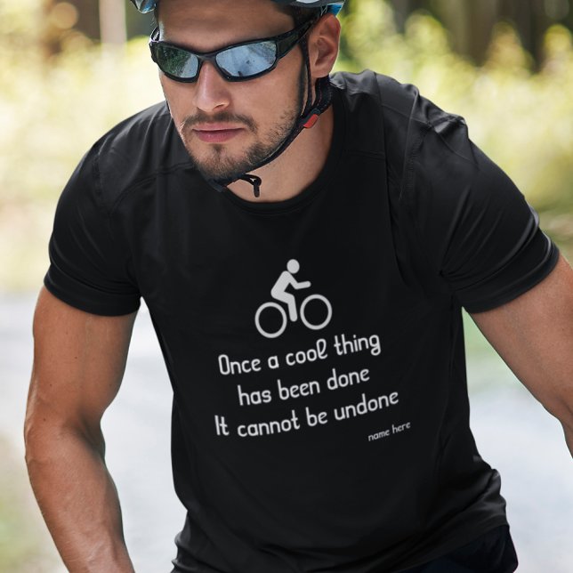 Camiseta Ciclista engraçada ciclista bicicleta Legal Adicio (Black Bicycle Tshirt Cool thing)