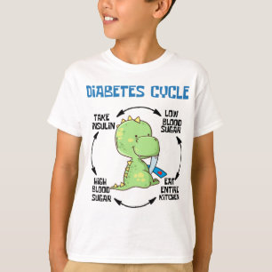Camiseta Ciclo da Diabetes do Dinossauro