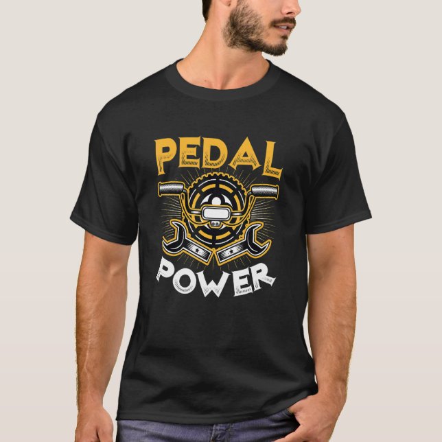 Camiseta Ciclo de Bicicleta Anti-Ebike de Energia Pedal (Frente)