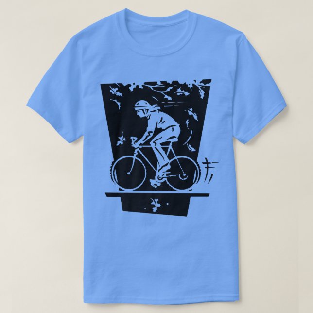Camiseta Ciclo de bicicleta de outono (Frente do Design)
