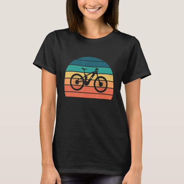 Camiseta Ciclo de Ciclo de Bicicleta Retroativa MTB Ciclo E (Frente)