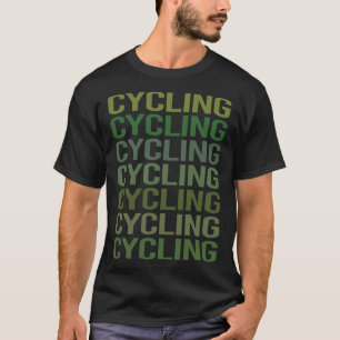 Camiseta Ciclo de Ciclo de Texto Verde Ciclista Bike Bike