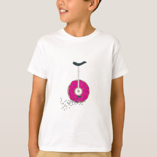 Camiseta Ciclo de Roda de Rosquinha rosa com borrifações 