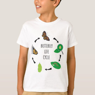 Camiseta Ciclo de Vida da Borboleta das Caterpilares