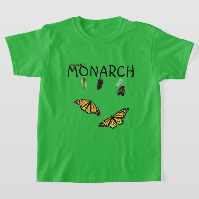 Camiseta Ciclo de Vida do Tee Monarch. (Postura )