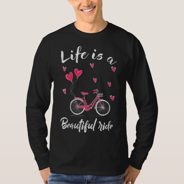 Camiseta Ciclo De Vida É Uma Bicicleta Bela (Frente)