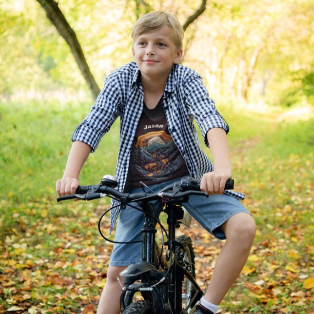 Camiseta Ciclo de vida, retro personalizável (Criador carregado)