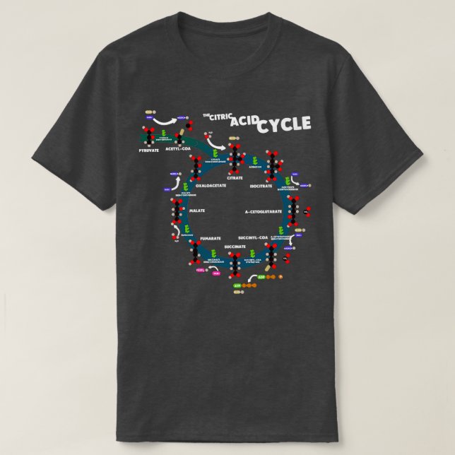 Camiseta Ciclo do ácido cítrico (Frente do Design)