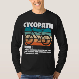 Camiseta Ciclo do Ciclo de Bike da Montanha Cycopath Funny