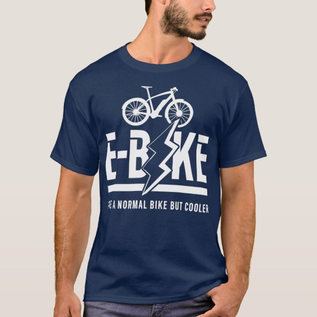 Camiseta Ciclo Elétrico Bicicleta de Cavaleiro (Frente)