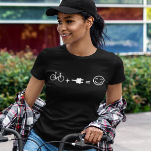 Camiseta Ciclo Eletrônico Bicicleta Funny E-Bike