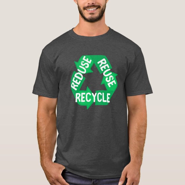 Camiseta Ciclo Mobius, Reciclar de Reutilização Reduzida no (Frente)