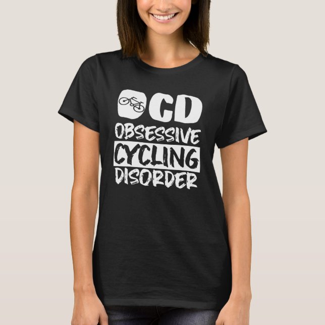 Camiseta Ciclo Obsessivo de Cavaleiros de Bicicletas com Pe (Frente)