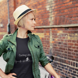 Camiseta Ciclografando a vida, pulsação personalizável