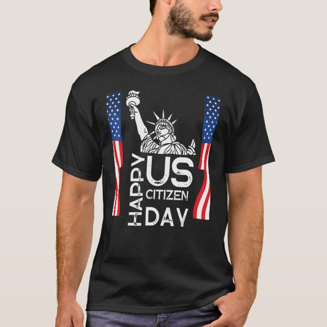 Camiseta Cidadania americana novo cidadão americano (Frente)
