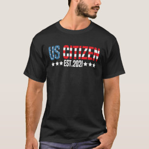 Camiseta Cidadania dos EUA 2021 Cerimônia Gif American Flag