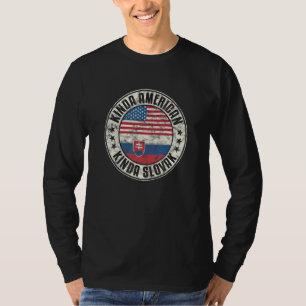 Camiseta Cidadania Dupla Americana Eslovaca Bandeira Eslová
