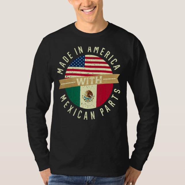 Camiseta Cidadania mexicana EUA Bandeira do México (Frente)