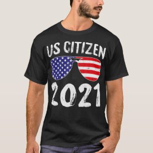 Camiseta Cidadão Americano 2021 4 De Julho Legal Bandeira A