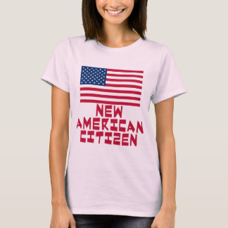 Camiseta Cidadão americano novo com bandeira americana