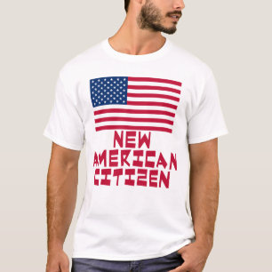 Camiseta Cidadão americano novo com bandeira americana