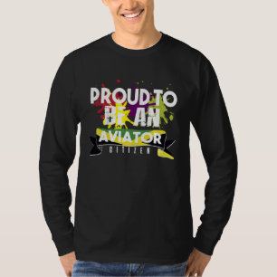 Camiseta Cidadão aviador orgulhoso Profissão carreira traba