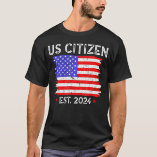 Camiseta Cidadão Dos Eua No Est 2024, Estados Unidos Bandei