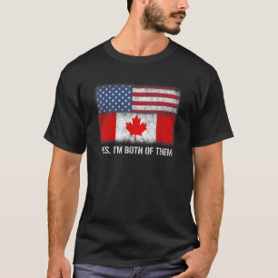 Camiseta Cidadão Duplo Canadá Americano Bandeira Canadense
