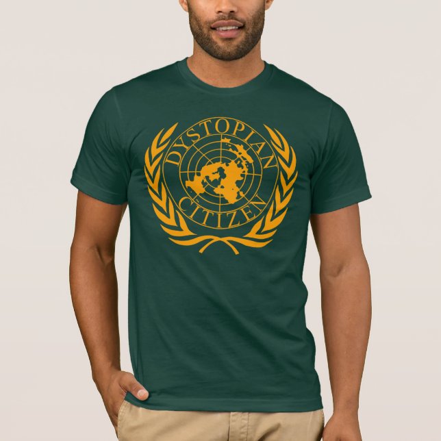 Camiseta Cidadão Dystopian - laranja (Frente)