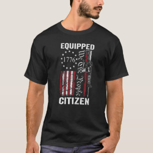 Camiseta Cidadão equipado - Emenda ao segundo Gun Flag Pro 