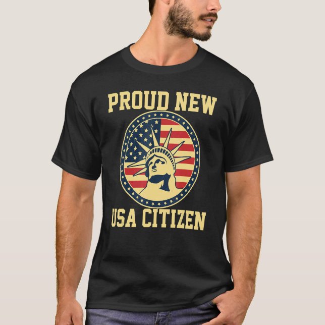 Camiseta Cidadãos Orgulhosos Americanos Nova Cidadania Usa  (Frente)