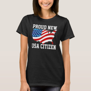 Camiseta Cidadãos Orgulhosos Americanos Nova Cidadania Usa