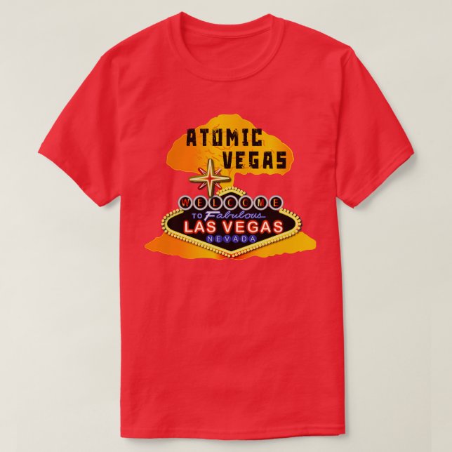 Camiseta Cidade Atômica Las Vegas Sinal Explosão (Frente do Design)