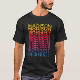 Camiseta Cidade Colorida Retro EUA Nostálgica Madison