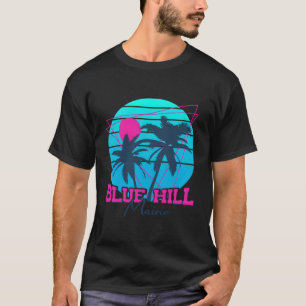Camiseta Cidade Costeira de Praia Vacinação de Souvenir Blu