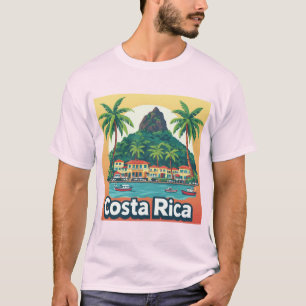 Camiseta Cidade Costeira Tropical da Costa Rica