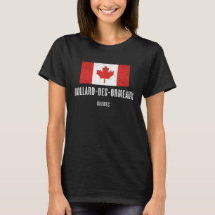 Camiseta Cidade da Bandeira de Dollard des Ormeaux CANADA