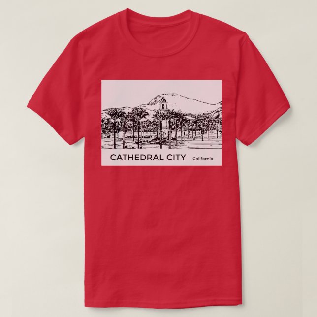 Camiseta Cidade da Catedral, Estado da Califórnia (Frente do Design)