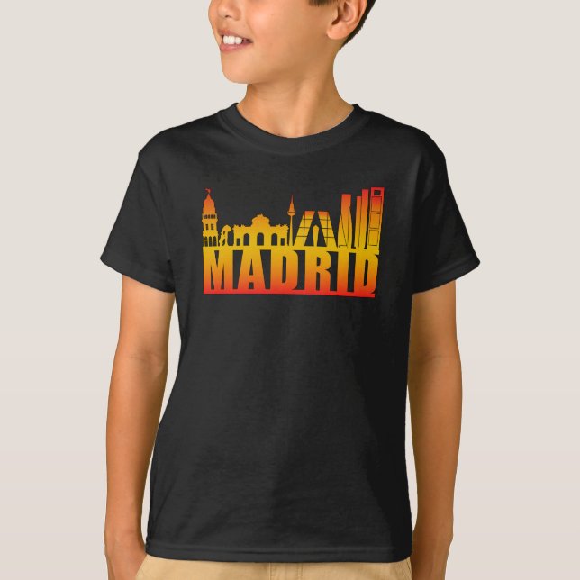 Camiseta Cidade da Espanha de Madrid - Gift Funny Skyline (Frente)