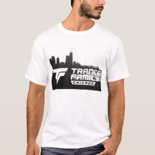 Camiseta Cidade da família do Trance de Chicago preto e