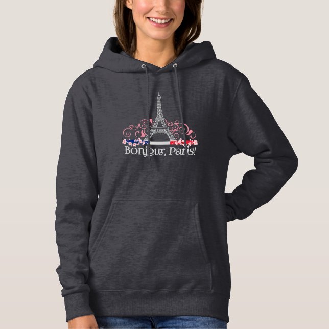Camiseta Cidade da Luz Bonjour Paris e Torre Eiffel (Frente)