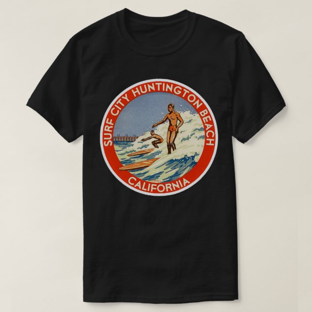 CAMISETA CIDADE DA PRAIA DE HUNTINGTON QUE SOBREVIVE À CALI (Frente do Design)