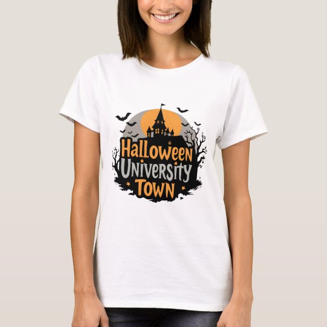 Camiseta Cidade da Universidade de Halloween (Frente)