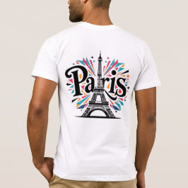 Camiseta Cidade das Luzes: Arte Tipográfica Bold Paris