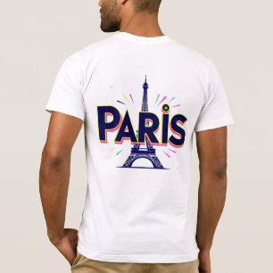 Camiseta Cidade das Luzes: Arte Tipográfica Bold Paris