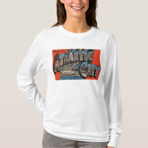 Camiseta Cidade de Altantic, New-jersey - grande letra